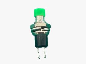 5x Chave Push Button Pbs-110 2t Na Sem Trava Verde