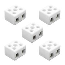 5X Conector Bipolar Cerâmica Cabo 16Mm 30A 250V - Chuveiro