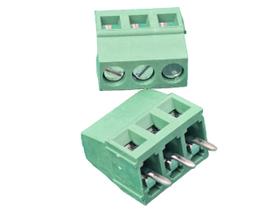 5x Conector Borne Kre 3 Vias Verde Kf128-3t