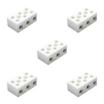 5x Conector De Cerâmica P/ Chuveiro 3 Polos 16mm - 30a