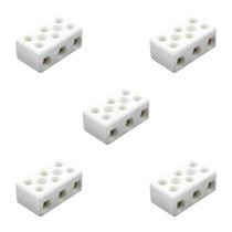 5X Conector De Cerâmica Para Chuveiro 3 Polos 16Mm - 30A