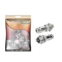 5x Conjunto Plug Conector Mike Kit Macho E Fêmea 5 Pinos