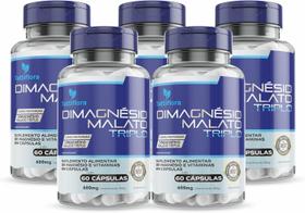 5x Dimagnésio Malato Triplo (Malato, Quelato e Cloreto de Magnésio P.A) 60 Caps de 500mg Tuttiflora 5x Dimagnésio Malato Triplo (Malato, Quelato e Cloreto de Magnésio P.A) 60 Caps de 500mg Tuttiflora