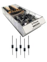 5x Díodo Retificador Sb5200 = Sr5200 = Mbr5200 - 200v/5a
