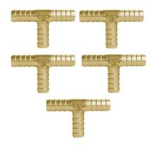 5x Emenda Mangueira Tee Compressor Pintura Pulverização 3/8