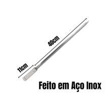 5x Espeto Espada Inox 40cm Cabo Revestido Alumínio Churrasc 5x Espeto Espada Inox 40cm Cabo Revestido Alumínio Churrasc