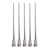 5x Espeto Mini Inox Lâmina 50cm Churrasco Coração