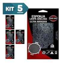 5x Esponja Ultra Abrasiva Limpa Grelhas Churrasqueira Chapa