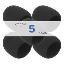 5x Espuma Externa Anti Puff P/ Microfones Modelo Pequeno