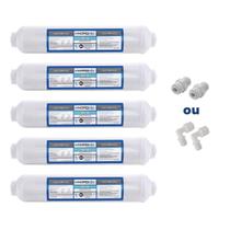 5x Filtro Água Geladeira Side By Side + conectores