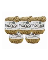5x Fio Juta Castanhal Crochê Dourado 133m Brilho Ouro Sustentável Decoração Brindes Artesanato 5x Fio Juta Castanhal Crochê Dourado 133m Brilho Ouro Sustentável Decoração Brindes Artesanato