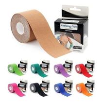 5x Fita Bandagem Elástica Adesiva Kinesio Tape Dor Muscular