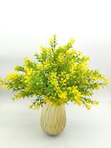 5x Folha Artificial Com Ponta Colorida De Plástico 25 Ramos