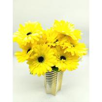 5x Gérbera Artificial Buque Com 25 Flores Varias Cores