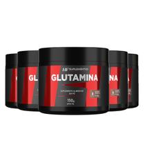 5x glutamina 150g hf suplementos