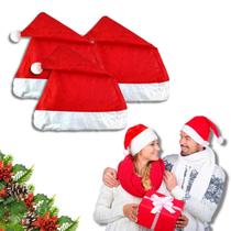 5x Gorro de Natal Natalino Papai Noel Mamãe Decoração Touca