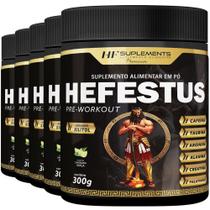 5X Hefestus Pré Treino 300G Limonada Suiça Hf Suplements