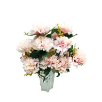 5x Hortênsias Artificiais Buquê Com 9 Flores Grandes