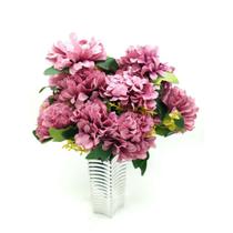 5x Hortênsias Artificiais Buquê Com 9 Flores Grandes