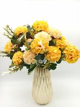 5x Hortênsias Artificial Buque Com 55 Flores Total Azul Rosa