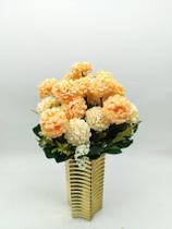 5x Hortênsias Pequena Artificial Buque Com 35 Flores Total