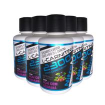 5x l-carnitina 2300 com chromium 480ml açai com guarana