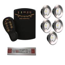 5x led slim rgbw 15w tholz + fonte 120w + basic smartpool 5x led slim rgbw 15w tholz + fonte 120w + basic smartpool