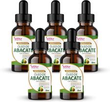 5x Óleo de Abacate Com Vitamina E em Gotas 30ml Nataly