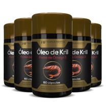 5x óleo de krill 60caps 750mg hf suplements