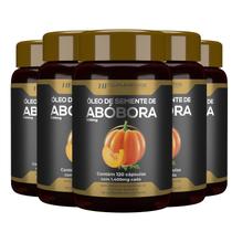 5x óleo de semente de abobora 1400mg 120caps hf suplementos