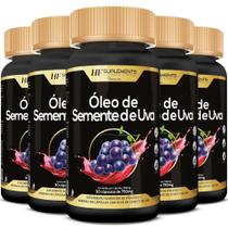 5x óleo de semente de uva 30caps premium hf suplements