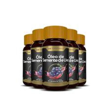 5x oleo de semente de uva 60caps premium hf suplements