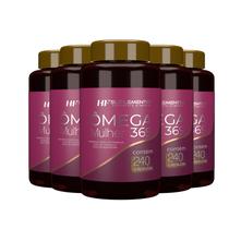 5x OMEGA 3 6 9 MULHER 240CAPS HF SUPLEMENTOS