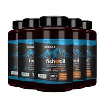 5x omega 3 fish oil 300 caps hf suplementos