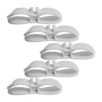 5x Organizador De Cabos E Fios Eletrodomésticos Adesivo Branco 5x Organizador De Cabos E Fios Eletrodomésticos Adesivo Branco