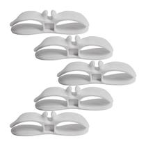 5X Organizador De Cabos Fios Eletrodomésticos Adesivo Branco 5X Organizador De Cabos Fios Eletrodomésticos Adesivo Branco