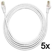 5x Patch Cord 2,5 Mts Cat6 Utp Internet Injetado Fábrica RJ45