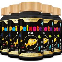 5X Peixote Omega 3 Infantil Mastigavel 60Caps Hf Suplements