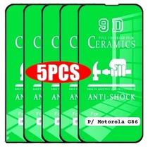5x Películas 9D de Cerâmica Tela Toda para Motorola Moto G86 5G - LXL