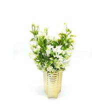 5x planta folhas artificiais 38cm buque com 5 galhos total 25 galhos