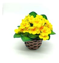 5x Plantinhas Buquê De Violetas Flores Artificiais Com Folha