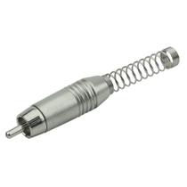 5x Plug Rca Macho 6mm Profissional Com Mola - Original Pix