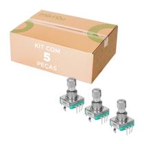 5x Potenciômetro Infinito Volume Encoder Automotivo Eixo13mm