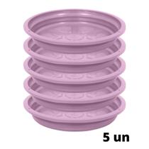 5X Prato para Vaso Aquarela (1,5) Rosa NUTRIPLAN 5X Prato para Vaso Aquarela (1,5) Rosa NUTRIPLAN