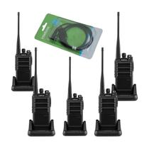 5x RADIO COMUNICADOR HT VHF WALKIE TALKIE PROFISSIONAL RPD 7101 INTELBRAS COM CABO DE PROGRAMAÇÃO