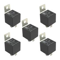 5x Relé Auxiliar 5 Pinos 12v 40a Universal Faróis Auxiliares