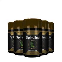 5x spirulina 120 cápsulas hf suplementos