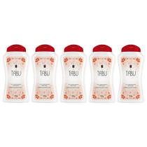 5x talco desodorante tabu tradicional perfumado para deixar a pele protegida suave e cheirosa 100g