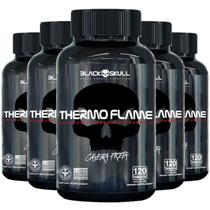 5x Thermo Flame Termogênico 120 Tab Cada Black Skull
