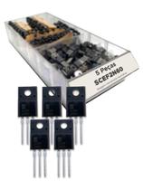 5x Transistor P2n60 = Scef2n60 = 2n60 - To220 Isolado